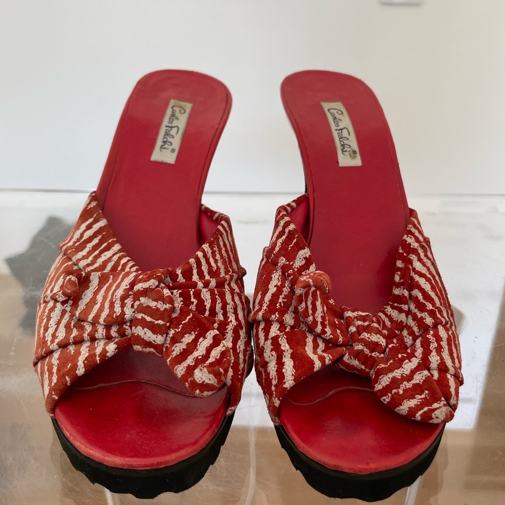 Carlos Falchi Vintage Peep Toe Heels